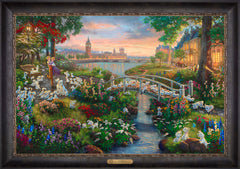 Disney 101 Dalmatians Wall Art by Thomas Kinkade Studios Estate Edition Canvas 24" x 36" Cabernet