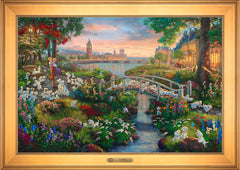 Disney 101 Dalmatians Wall Art by Thomas Kinkade Studios Estate Edition Canvas 24" x 36" Gallery Gold