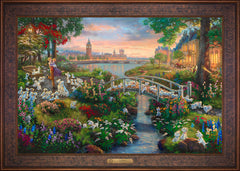 Disney 101 Dalmatians Wall Art by Thomas Kinkade Studios Estate Edition Canvas 24" x 36" Gallery Bronze