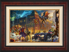The Dark Knight™ Saves Gotham City™ Wall Art by Thomas Kinkade Studios Standard Number Canvas 18" x 27" Gallery Burl