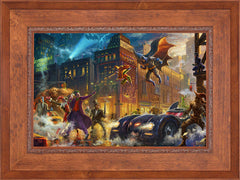 The Dark Knight™ Saves Gotham City™ Wall Art by Thomas Kinkade Studios Standard Number Canvas 18" x 27" Rustic Andalucian