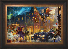 The Dark Knight™ Saves Gotham City™ Wall Art by Thomas Kinkade Studios Standard Number Canvas 18" x 27" Estate Bronze