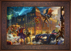 The Dark Knight™ Saves Gotham City™ Wall Art by Thomas Kinkade Studios Standard Number Canvas 18" x 27" Gallery Bronze
