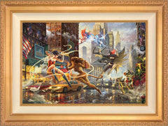 The Women of DC Wall Art by Thomas Kinkade Studios Standard Number Canvas 18" x 27" Antique Gold