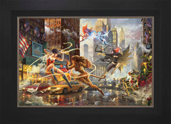 The Women of DC Wall Art by Thomas Kinkade Studios Standard Number Canvas 18" x 27" Modern Black