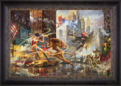 The Women of DC Wall Art by Thomas Kinkade Studios Standard Number Canvas 18" x 27" Cabernet