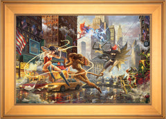 The Women of DC Wall Art by Thomas Kinkade Studios Standard Number Canvas 18" x 27" Gallery Gold