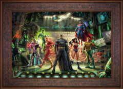 The Justice League Wall Art by Thomas Kinkade Studios Standard Number Canvas 18" x 27" Gallery Bronze