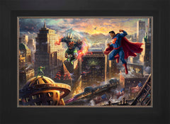 Superman™ - Man of Steel Wall Art by Thomas Kinkade Studios Standard Number Canvas 18" x 27" Modern Black