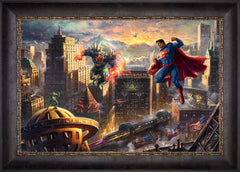 Superman™ - Man of Steel Wall Art by Thomas Kinkade Studios Standard Number Canvas 18" x 27" Cabernet