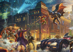 The Dark Knight™ Saves Gotham City™ Wall Art by Thomas Kinkade Studios Canvas Gallery Wrap 10" x 14" Unframed