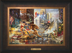 The Women of DC Wall Art by Thomas Kinkade Studios Estate Edition Canvas 12" x 18" Estate Bronze
