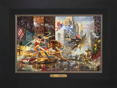 The Women of DC Wall Art by Thomas Kinkade Studios Estate Edition Canvas 12" x 18" Modern Black