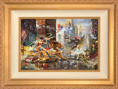 The Women of DC Wall Art by Thomas Kinkade Studios Standard Number Canvas 12" x 18" Antique Gold