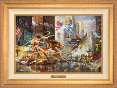 The Women of DC Wall Art by Thomas Kinkade Studios Estate Edition Canvas 18" x 27" Antique Gold