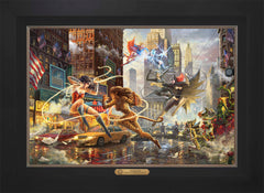 The Women of DC Wall Art by Thomas Kinkade Studios Estate Edition Canvas 18" x 27" Modern Black