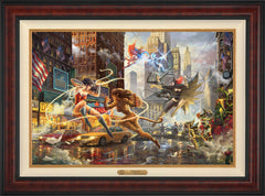 The Women of DC Wall Art by Thomas Kinkade Studios Estate Edition Canvas 24" x 36" Gallery Burl