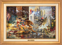 The Women of DC Wall Art by Thomas Kinkade Studios Estate Edition Canvas 24" x 36" Antique Gold