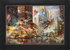 The Women of DC Wall Art by Thomas Kinkade Studios Standard Number Canvas 24" x 36" Modern Black