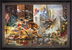 The Women of DC Wall Art by Thomas Kinkade Studios Standard Number Canvas 24" x 36" Cabernet