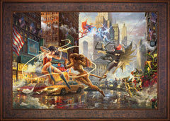 The Women of DC Wall Art by Thomas Kinkade Studios Standard Number Canvas 24" x 36" Gallery Bronze