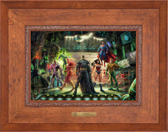 The Justice League Wall Art by Thomas Kinkade Studios Estate Edition Canvas 12" x 18" Rustic Andalucian