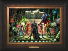 The Justice League Wall Art by Thomas Kinkade Studios Estate Edition Canvas 12" x 18" Estate Bronze