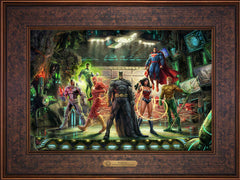 The Justice League Wall Art by Thomas Kinkade Studios Estate Edition Canvas 12" x 18" Gallery Bronze