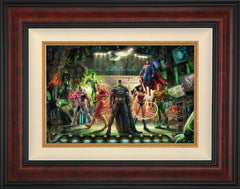 The Justice League Wall Art by Thomas Kinkade Studios Standard Number Canvas 12" x 18" Gallery Burl