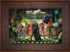 The Justice League Wall Art by Thomas Kinkade Studios Standard Number Canvas 12" x 18" Gallery Bronze