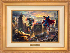 Superman™ - Man of Steel Wall Art by Thomas Kinkade Studios Estate Edition Canvas 12" x 18" Antique Gold