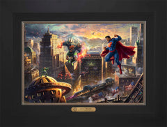 Superman™ - Man of Steel Wall Art by Thomas Kinkade Studios Estate Edition Canvas 12" x 18" Modern Black