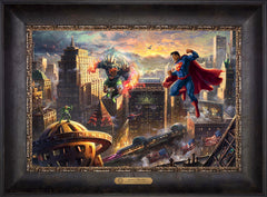 Superman™ - Man of Steel Wall Art by Thomas Kinkade Studios Estate Edition Canvas 12" x 18" Cabernet