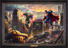 Superman™ - Man of Steel Wall Art by Thomas Kinkade Studios Estate Edition Canvas 24" x 36" Cabernet