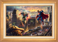 Superman™ - Man of Steel Wall Art by Thomas Kinkade Studios Standard Number Canvas 24" x 36" Antique Gold