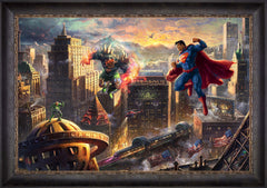 Superman™ - Man of Steel Wall Art by Thomas Kinkade Studios Standard Number Canvas 24" x 36" Cabernet