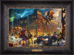 The Dark Knight™ Saves Gotham City™ Wall Art by Thomas Kinkade Studios Estate Edition Canvas 12" x 18" Cabernet