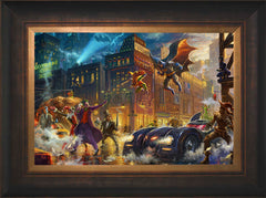 The Dark Knight™ Saves Gotham City™ Wall Art by Thomas Kinkade Studios Standard Number Canvas 12" x 18" Estate Bronze