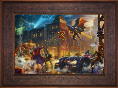 The Dark Knight™ Saves Gotham City™ Wall Art by Thomas Kinkade Studios Standard Number Canvas 12" x 18" Gallery Bronze