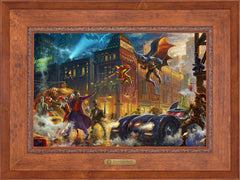 The Dark Knight™ Saves Gotham City™ Wall Art by Thomas Kinkade Studios Estate Edition Canvas 18" x 27" Rustic Andalucian
