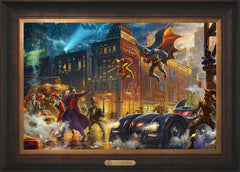 The Dark Knight™ Saves Gotham City™ Wall Art by Thomas Kinkade Studios Estate Edition Canvas 18" x 27" Estate Bronze