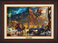 The Dark Knight™ Saves Gotham City™ Wall Art by Thomas Kinkade Studios Estate Edition Canvas 24" x 36" Gallery Burl