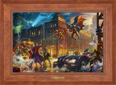 The Dark Knight™ Saves Gotham City™ Wall Art by Thomas Kinkade Studios Estate Edition Canvas 24" x 36" Rustic Andalucian