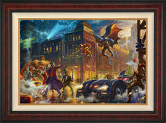 The Dark Knight™ Saves Gotham City™ Wall Art by Thomas Kinkade Studios Standard Number Canvas 24" x 36" Gallery Burl