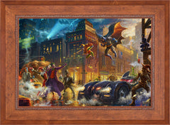 The Dark Knight™ Saves Gotham City™ Wall Art by Thomas Kinkade Studios Standard Number Canvas 24" x 36" Rustic Andalucian