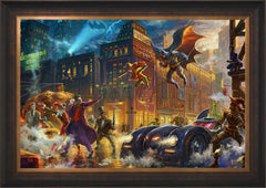 The Dark Knight™ Saves Gotham City™ Wall Art by Thomas Kinkade Studios Standard Number Canvas 24" x 36" Estate Bronze