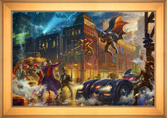 The Dark Knight™ Saves Gotham City™ Wall Art by Thomas Kinkade Studios Standard Number Canvas 24" x 36" Gallery Gold
