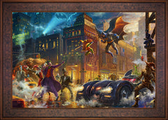 The Dark Knight™ Saves Gotham City™ Wall Art by Thomas Kinkade Studios Standard Number Canvas 24" x 36" Gallery Bronze