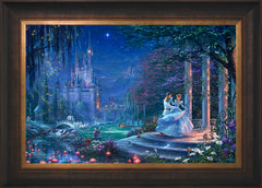 Disney Cinderella Dancing in the Starlight Wall Art by Thomas Kinkade Studios Standard Number Canvas 18" x 27" Estate Bronze