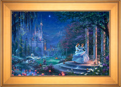 Disney Cinderella Dancing in the Starlight Wall Art by Thomas Kinkade Studios Standard Number Canvas 18" x 27" Gallery Gold